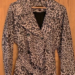 Woman’s overcoat, cheetah print, new, never worn, with tags, Large